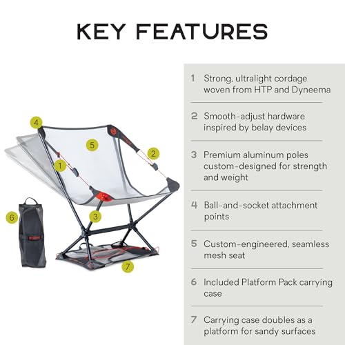 NEMO Equipment Moonlite Elite Reclining Backpacking Chair for Hikers - Camping and Travel - Comfortable and Lightweight