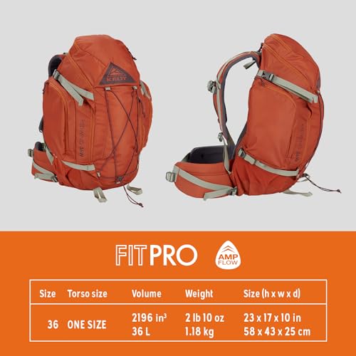 Kelty Redwing 36 Women’s Hiking Backpack - 36 Liter, Hip Belt, Women Specific Fit, Cinnamon