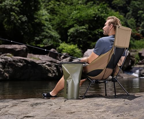 MARCHWAY Lightweight Folding High Back Camping Chair with Head Support for Outdoor Camp and Travelers